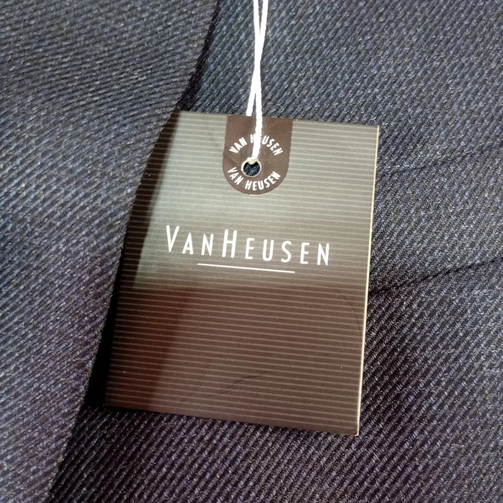 Van Heusen Sport Coat Mens‎ Sz 44 Long Navy Blue Lightweight Blazer Jacket